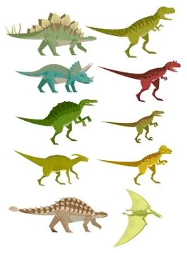 A lot of dinosaurs Stock-Illustration