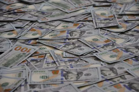 A lot of dollars Foto stock