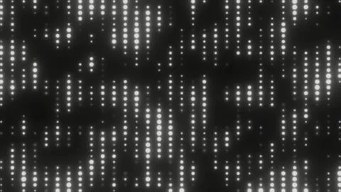 A lot of dots move on the screen. Abstract background of many circles of the Stock Footage 258442591