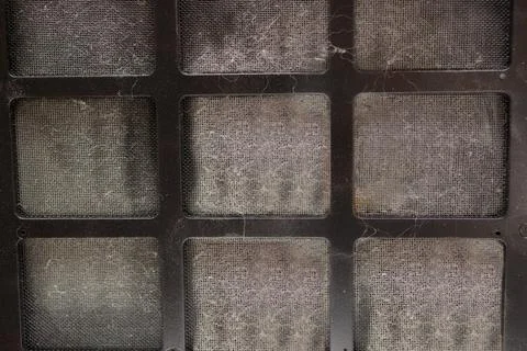 Lot of dust on the computer filter. Dust protection. Importance of Cleaning Dust Stock Photos