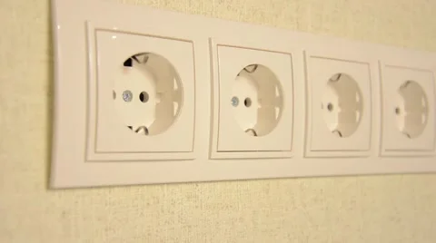 A lot of empty sockets. The camera moves Stock-Footage 45423485