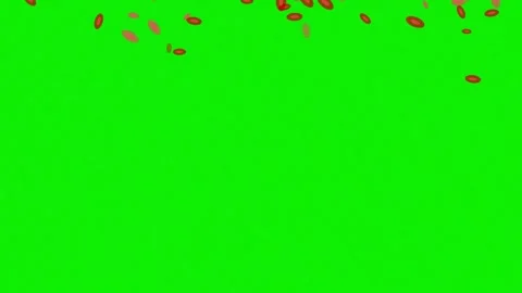 Lot Falling - Chroma Key Green Screen Footage Video stock 337045797