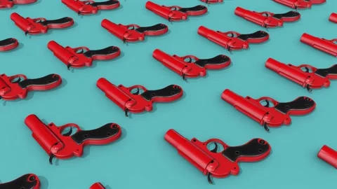 A lot of flare gun in a row Stock Footage