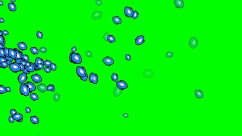 Lot Floating with Bubbles on Chroma Key for Compositing Vídeo Stock 337400541