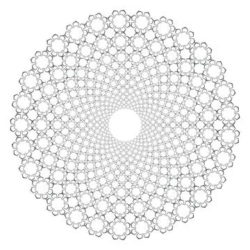 A lot of gray gradient elements in a circle. イラスト素材