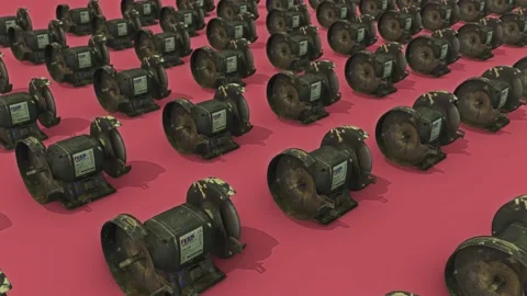 A lot of grinder in a row Stock Footage 155031203