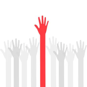 A lot of hands Stock Illustration