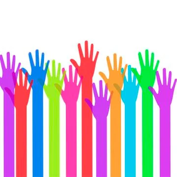 A lot of hands Stock Illustration