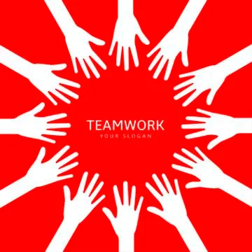 A lot of hands Illustrazione stock