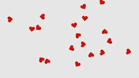A lot of hearts all over screen appear rising up, Stock Footage 240317268