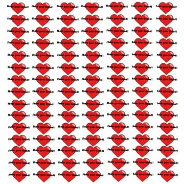 A lot of hearts on a white background. Stock Illustration