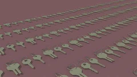 A lot of keys in a row Stock Footage 154846642