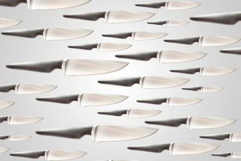 Lot of knife texture Stock Photos