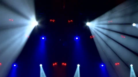 A lot of lights on stage during the show Stock-Footage 86360740
