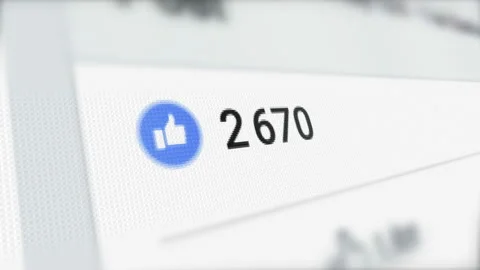 A Lot of Likes on Facebook Stock Footage 99108609