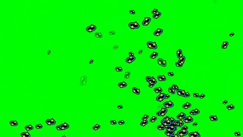 Lot Looping with Circles on Chroma Key for Compositing 動画素材 337397158