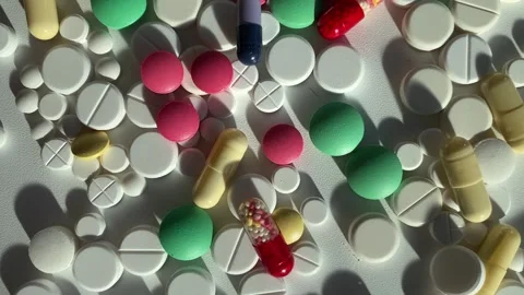 A lot of medical tablets Stock Footage 269965194