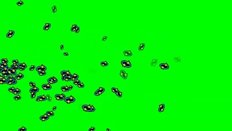 Lot Motion with Bubbles - Chroma Key Green Screen Footage Video stock 337397157