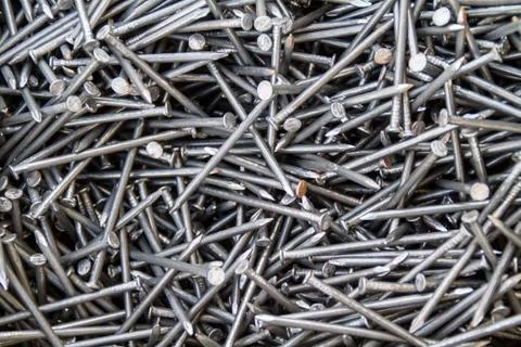 Lot of nails background Stock Photos