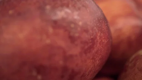 A lot of nectarines close up Video stock 90312632
