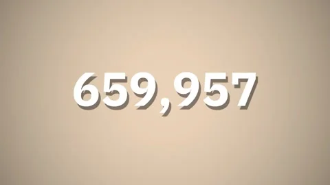 Lot Numbers Counting Up 4K Stock Footage 308579240