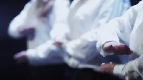 Lot of people clapping. Hand claps in slowmotion. Stock Footage 76055648