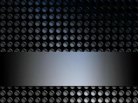 Lot of perforated dots with rectangular panel Stock Illustration