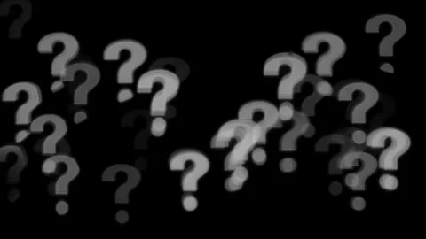 A lot of question marks are flashing on a black background Stock Footage 302080886