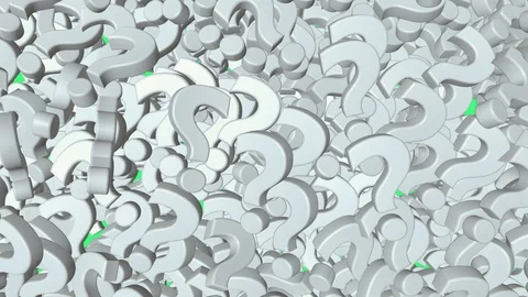 A lot of question marks. The concept of making complex decisions. Stock Footage 120129317