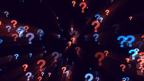 A lot of questions asking, virtual background Stock Footage 284260477