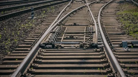 A lot of rails Stock Footage 62933048