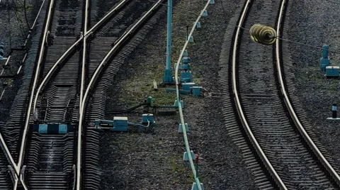 A lot of rails Stock Footage 62933075