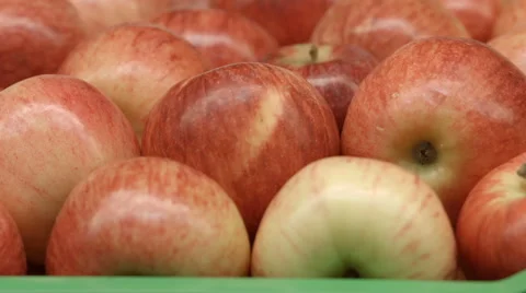 A lot of red apples Stock Footage 67981620