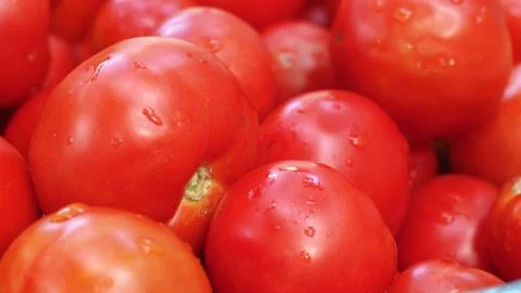 A lot of red tomatoes background Foto stock