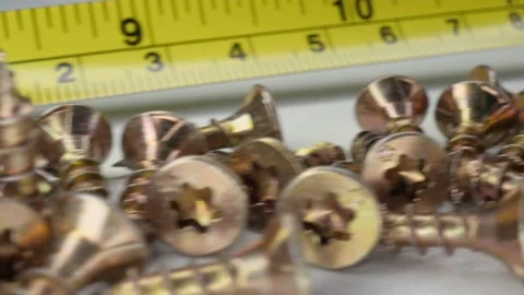 A lot of screws in macro 스톡 동영상 229355839