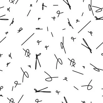 A lot of scribbles in the form of nodules. Illustrazione stock