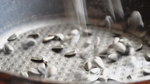 A lot of seeds in the pan Stock Footage 93841203