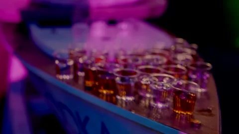 A lot of shots with alcohol Stock-Footage 220449525