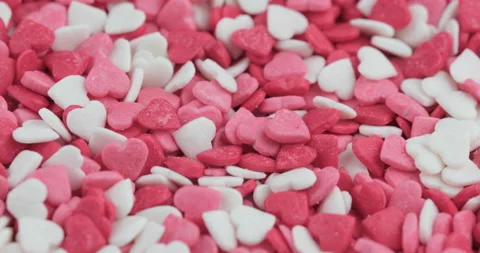 A lot of small multi-colored hearts rotates 스톡 동영상 148339923