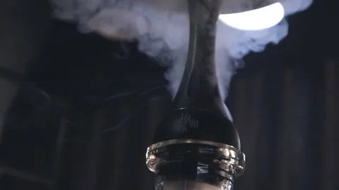 A lot of smoke from the hookah Stock Footage 200204229