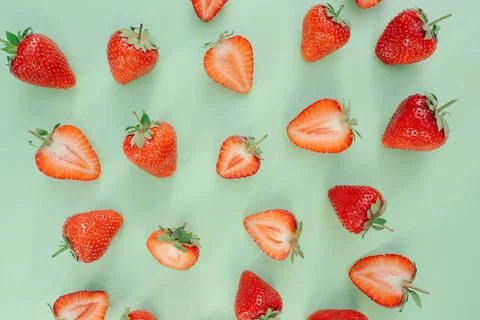 A lot of strawberries Stock Photos