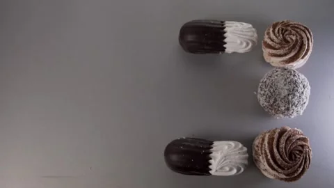 A lot of sweets. Many sweets. Multi-colored sweets Stock Footage 130272016