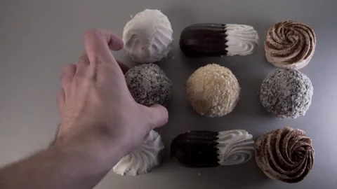 A lot of sweets. Many sweets. Multi-colored sweets Stock Footage 130272355