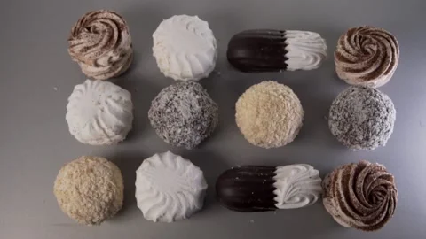 A lot of sweets. Many sweets. Multi-colored sweets Stock Footage 130272693