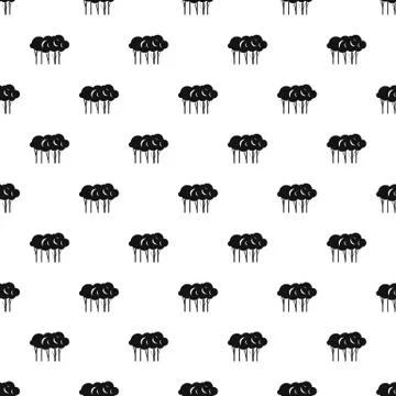 Lot of trees pattern, simple style Stock Illustration