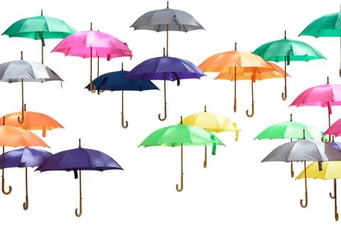 Lot of umbrella Stock Photos