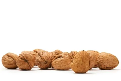 A lot of walnuts Stock Photos