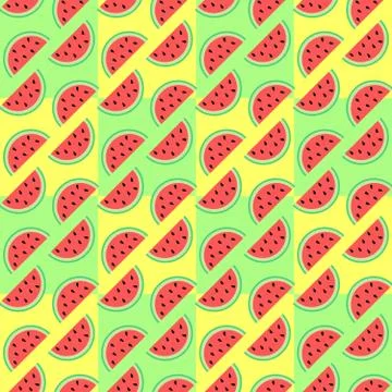 A lot of watermelon Illustrazione stock