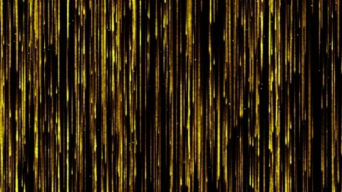 A lot of white dots flow from top to bottom on a black screen and pull gold Stock Footage 164571037