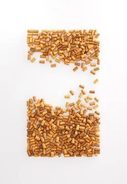 A lot of wine corks in shape of damaged rectangle Illustrazione stock